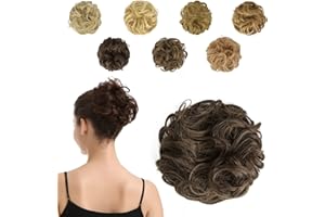 BARSDAR Chignon Postiche Cheveux, Faux Chignon Extensions Elastique Chouchou Postiche de Cheval pour Femmes Synthétique Épais Donut Updo Scrunchies Extension Postiches