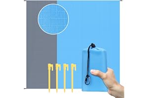 Yomisee Picknickdecke, Stranddecke 210x200cm Wasserdicht und Sandabweisend Tragbare Campingdecke Ultraleicht kompakt Picknickmatte für den Strand, Campen, Wandern und Ausflüge