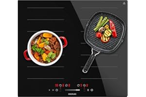 Cecotec Placa de Inducción 2 Zonas Flex Bolero Squad 4001 Flex. 7200W, 9 Niveles, Bajo Consumo, Temporizador, Booster Function, Control Táctil, Bloqueo para Niños, Stop&Go