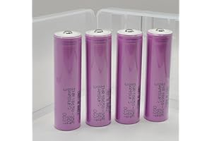 LIONPWR 4x BUTTON TOP 3400mAh SAM INR18650 35E - 3.7V - up to 13A / 50W - Li-Po Rechargeable Battery.Versatile, all-round use and maximal capacity. Latest, 2025 revision. Case included.