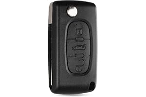Energy 01 - Carcasa para llave compatible con Citroen C2 C3 C4 C5 C6 C8 Xsara Picasso Berlingo – compatible con Peugeot 207 307 308 407 408 3008 5008 Partner 807 1007 – Fiat Ulysse (3 botones –