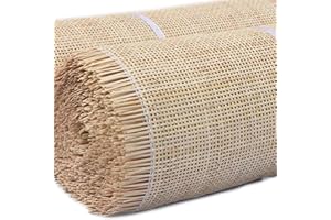 RHUIRKF Naturel Rouleau de Cannage Rotin pour Meuble, 60cm de Largeur Naturel Sangle Canne Pré-tissée Ouverte, Naturel Rouleau de Toile Tissu en Rotin pour Chaise Armoire Bricolage Projets de Cannage(50x200cm