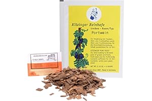 AlcoFermBrew 50L - Levadura activa de vino seco para vino de Oporto, levadura de vinificación, levadura de hidromiel, nutrientes, levadura para alto contenido de alcohol, levadura para uvas y frutas