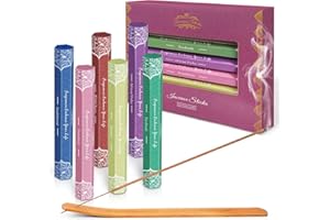 SCENT-HI Incense Sticks, Premium Incense, Incense Sticks Multipack, Incense Sticks Gift Set for Aromatherapy, Spa, Yoga, Meditation, Relaxation, with a Wooden Incense Sticks Holder, for Women