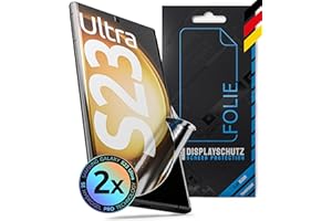 SMART ENGINEERED S.E folia ochronna do Samsung Galaxy S23 Ultra z Niemiec – 2 x S23 Ultra folia hydrożelowa, technologia TPU, odporna na uderzenia i zarysowania, łatwa instalacja bez kurzu, odcisków palców i dotyku,