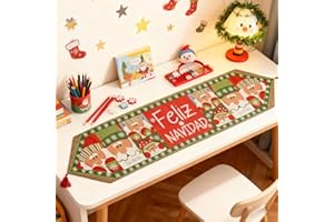 Akiuhen Christmas Table Flag, Santa Claus Creative Tablecloth, Suitable for Christmas Dinner Party Decoration, Dining Room, Living Room, Kitchen and Dining Table decoration