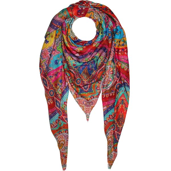Sciarpa con frange - Crema/blu quadri - DONNA | H&M IT
