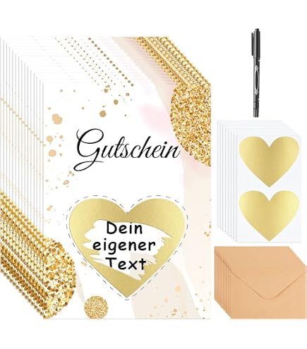 DIY Rubbellose Zum Selbst Gestalten - 5 Karten Mit Umschlägen & Aufklebern