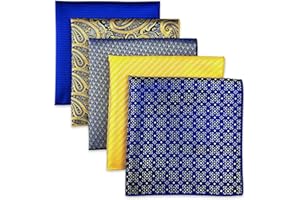 S&W SHLAX&WING 5 Pieces Assorted Fazzoletto da uomo Fazzoletto Set