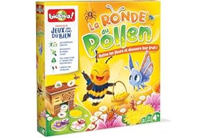 Bioviva Ronde du Pollen coopératif baladent Les Insectes Fleur pour Qu’Ils Les pollinisent-Jeux éducatifs 2 à 8 Joueurs-4 Ans-Fabriqué en France, 660501, Vert