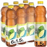 Fuze Tea Original, Lemon Flavor Zero Sugar, 1.5L Bottles, Pack 6 | Refreshing Black Tea Extract Drink with Lemon - Sugar Free