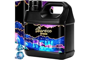 Bsrezn 1KG Resina UV Trasparente in Bulk, 1000g Grande Kit di Resina Epossidica UV, Resina Dura Premiscelata, Colla Cristallo Attivata Solare per La Creazione di Gioielli ad Asciugatura Rapida