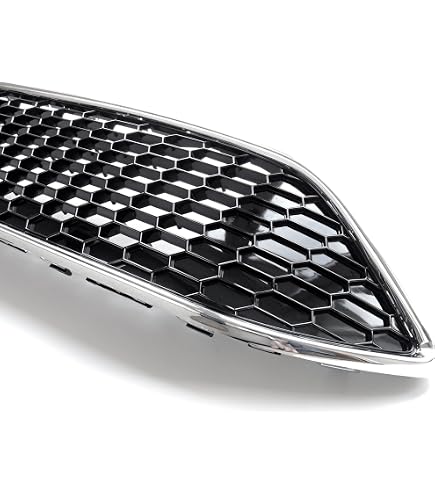 Honeycomb Front Bumper Grille For Ford Fiesta 2014-2018 – Chrome & Black ST Style
