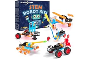 SCIENCE DIARY STEM Robot byggsats för barn, tekniska experiment med motor och verktyg, pedagogiskt leksak för att bygga och forska, för pojkar och flickor till födelsedag och jul