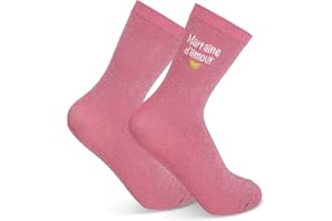 Zidoley Cadeau Marraine Meilleure Marraines Chaussettes Paillettes Coton Femme, Taille 36-42, Demande de Marraines Cadeau