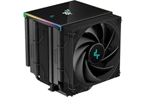 TZMRIT DeepCool AK620 Digital CPU Air Cooler 260 W TDP ALL-Black 6 Copper Heat Pipes Dual Tower CPU Cooler, ventiladores 120 mm PWM 1850RPM 68.99CFM