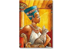 LA GATA ZURDA Cuaderno A5 'Nefertiti y sus Gatos' - Diseño Artístico Único y Elegante - Ideal para Dibujo, Notas, Escritura Creativa y Proyectos Artísticos - Perfecto para Amantes del Arte