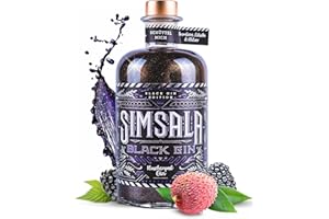 ‎CRAFT CIRCUS SIMSALA BLACK GIN by Flaschenpost Gin - Black Glitzer Edition mit Brombeere & Litschi - Glitter Drink mit Farbeffekt - Special Edition - Handmade in Deutschland (0,5l)