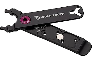 Wolf Tooth - Master Link Pliers - Pack Pliers | Bike Multi Tool Quick Link Pliers with Bike Tyre Levers, Valve Core Remover | Chain Pliers, Chain Link Pliers 9/10/11/12 Speed Bicycle Repair | Purple