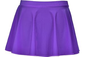 Hi-Co Girls Kids Circular Dance Skirt Ballet Skating Tap Jazz Gymnastics Purple 5-6 Years