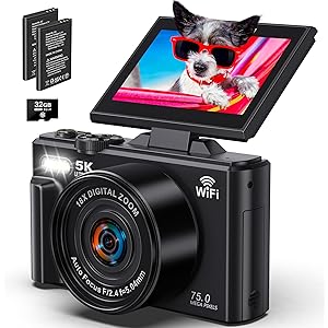 5K Digital Camera - 75MP Digital Cameras for Photography - Vlogging Camera for YouTube - Autofocus Video Camera 3\