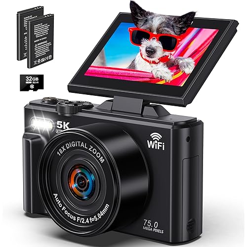 5K Digital Camera - 75MP Digital Cameras for Photography - Vlogging Camera for YouTube - Autofocus Video Camera 3\