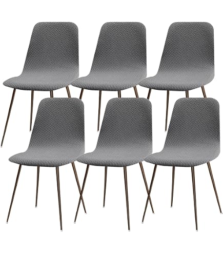 SHENGYIJING Housse De Chaise De Salle à Manger Ensemble 2/4/6,Chaise De Salle à Manger à La Mode Shell Medieval Modern Housse De Siège De Salle à Manger (Taupe,2 Pieces