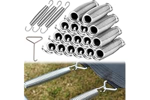 SQAQS 21pcs Trampoline Spring 5.5 Inches, Heavy-Duty Spring with Trampoline Hook Puller, Stainless Steel Trampoline Replacement Spring, Indoor and Outdoor Heavy-Duty Trampoline Spring Tool