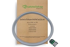 ERSATZTEILSHOP BASICS Joint d'étanchéité de rechange pour autocuiseur Silit et WMF Joint d'étanchéité 3 l 4,5 l 6,5 l 8,5 l (pour casseroles d'un diamètre intérieur de 22 cm)