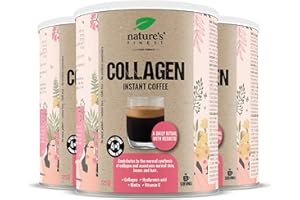 Nature's Finest by Nutrisslim Collagen Coffee avec Acide Hyaluronique, Vitamine C et Biotine - Café Arabica Premium Sans Sucre Ajouté, Délicat et Aromatique