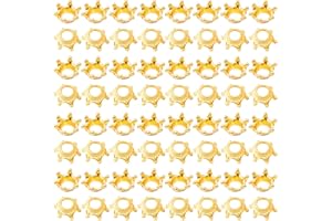 JKDHJK 120 Pezzi Mini Corone Decorative Piccole Corone Dorate Corone in Lega Vintage per Decorazione Della Torta Fai da Te, Ciondoli, Decorazione da Tavolo