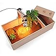 Wooden Reptile House with Run and Lamp Arm - 820 x 410 x 200 mm