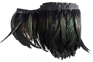 keland 1 mètre (40 '') de longueur de boa de plumes noires bricolage comme enveloppe Cap Shawl Pole Jupe Etole (Noir)