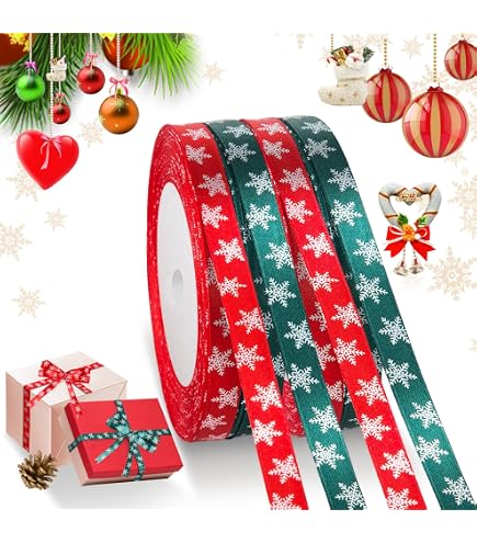 Lot De 6 Rouleaux De Ruban Cadeau De Noël - Inscriptions "Merry Christmas" - Qualité Supérieure Fabriqué En Allemagne