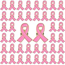 Générique 10pcs Octobre Rose Pin's Ruban Rose Badge Broches Pour