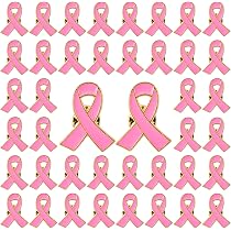 Lot De 10 Pins Ruban Rose - Soutien Cancer Du Sein - Émail Métal - Pour Octobre Rose Et événements