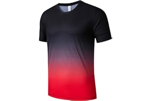 Gaiatiger Men's T-Shirt Quick Dry Gym T Shirt Moisture Wicking Running Top for Men Breathable Sport Short Sleeve Top