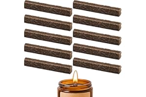 Eurtes 10 Stück Dauerdocht für Wachsfresser, Schmelzfeuers für Betonfeuer Kerzenreste Indoor Outdoor, Kerzendocht für Kerzenfresser Kerzenrestefresser Ersatzdocht (10 * 10 * 90mm)