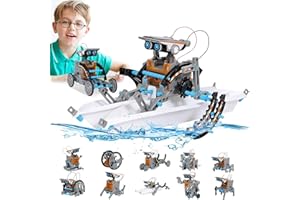 MOOKCUY Education 12 in 1 DIY Solar Robot Toys Building Science Kits for Kids Age 8 9 10 11 12 Years Old Boys Christmas Birthday Gifts Solar Robot Toys for 8 Years Old Boys girls kits