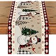 BSITSSS Snowmen Christmas Table Runner, 33×180 CM, Indoor/Outdoor, Winter Decor