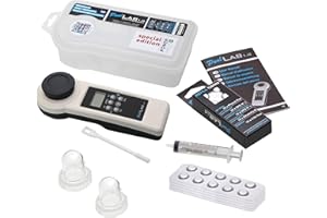POWERHAUS24 Special Edition: 13 in 1 PoolLAB® 1.0 elektronischer Wassertester mit 70 Testtabletten inkl. Ersatzküvette