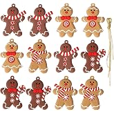 Christmas Tree Decorations Pack of 12 Christmas Tree Decoration Traditional Ginger Man Christmas Decoration Set Christmas Tree Pendant for Christmas Tree Holiday Party Decoration