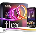 Twinkly Flex 2m, LED Tube Multi Color, RGB LED Strip Flexible, Compatible with Alexa and Google Home, Gaming Lights, 16 M+ Colors, USB C Powered, App Control, White Wire