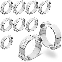 Fascette Stringitubo A Due Orecchie - Acciaio Inox, Serraggio 9-11 Mm, 10 Pezzi - Foto 12