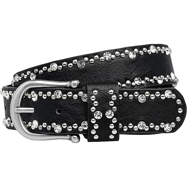 Caspar GU277 Damen Taillengürtel - Schmaler Gürtel Mit Metallschließe