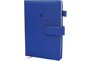 Earning Power A5 Ruled Journal Notebook,200 Page with Pen Loop,Hardcover Executive Writing Notebooks,8.3"×5.7",Perfect for Office Home School Business Writing and Composition (Blue)