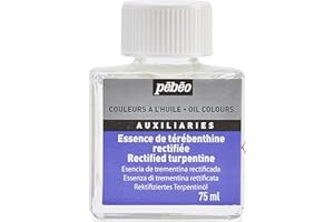 PEBEO Pébéo Essenza di Trementina Rettificata – 75 ml – Diluente per Pittura a Olio – Volatile, Opacità Discreta, Ideale per i Primi Strati