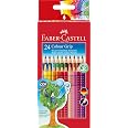Faber-Castell Colour Grip Buntstifte 24er Set Im Kartonetui + 100 Blatt Zeichenblock – Mit Soft-Grip Für Bequemes Malen & Zeichnen