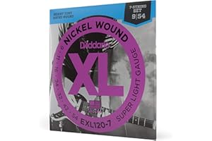 Struny do gitary elektrycznej D'Addario EXL120-7 Nickel Wound 7-String, Super Light, 9-54