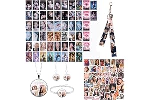 FORHOME bp Gift Set - 55 różowych Venom kart Lomo bp/ 50 naklejek / 1 naszyjnik z kolczykami bransoletka/1 linka do kluczy